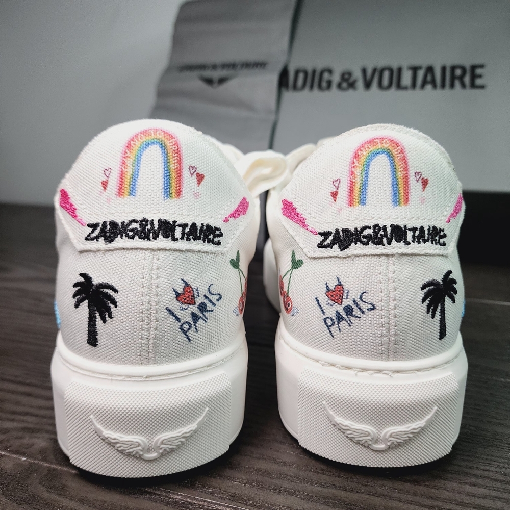 New Zadig & Voltaire Embroidered Sneakers - Picture 8 of 10